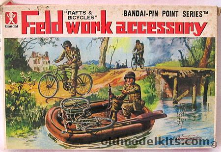 Bandai 1/48 Field Work Accessory Rafts and Bicycles, 8276 plastic model kit